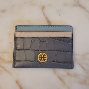 Tory Burch Tricolor Embossed Card Holder